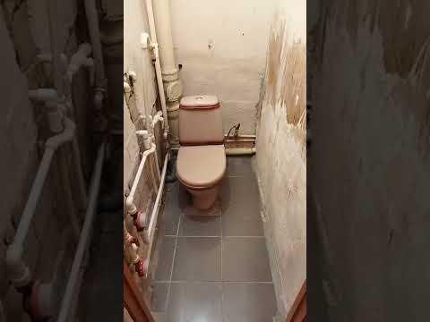Ремонт убитого туалета. до и после