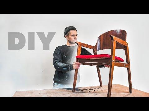 Реставрация стула 1969 года своими руками | Mid Century | DIY