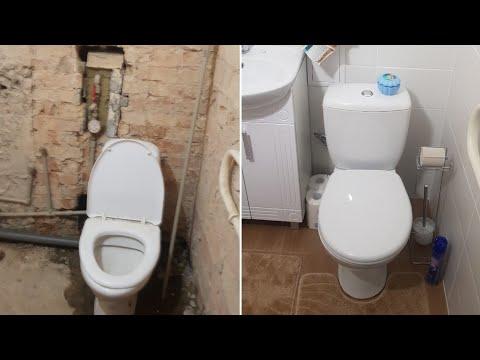 Ремонт убитой ванны и туалета в Хрущевке. Как слелать санузел своими руками