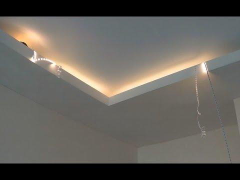 Как сделать потолок со скрытой подсветкой своими руками