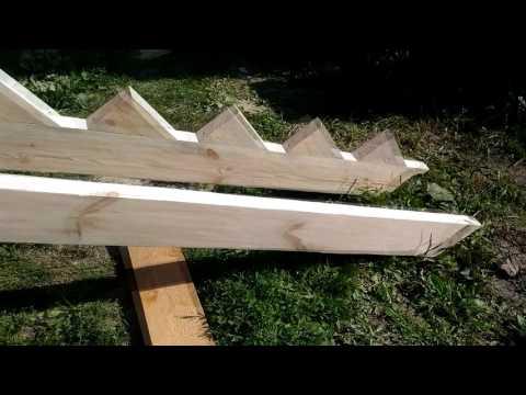 Деревянная лестница в доме, сделанная своими руками, реальный пример решения задачи