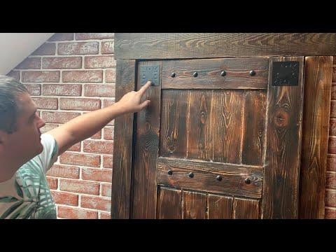 Двери в стиле Лофт своими руками. Как декорировать дверь в старом стиле просто.