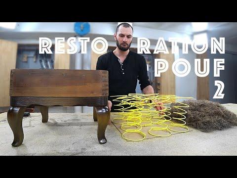 Restoration Furniture Episode 2. Реставрация старинного пуфа (банкетки) DIY