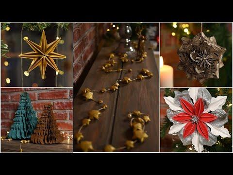 DIY бумажные новогодние украшения/ Декор как в Pinterest своими руками